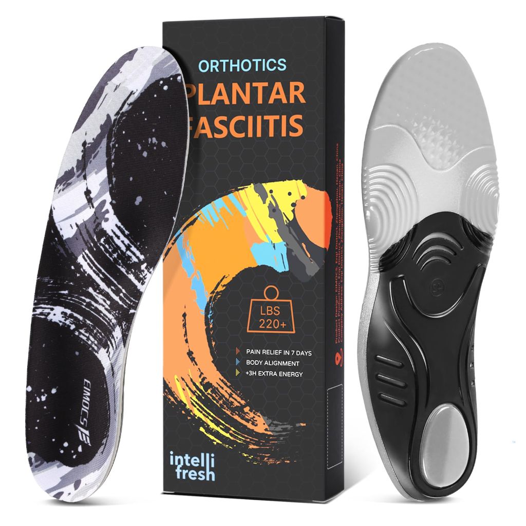 Eimocs Plantar Fasciitis Pain Relief Insoles Unisex, Sports Inserts with Reinforced Arch Support