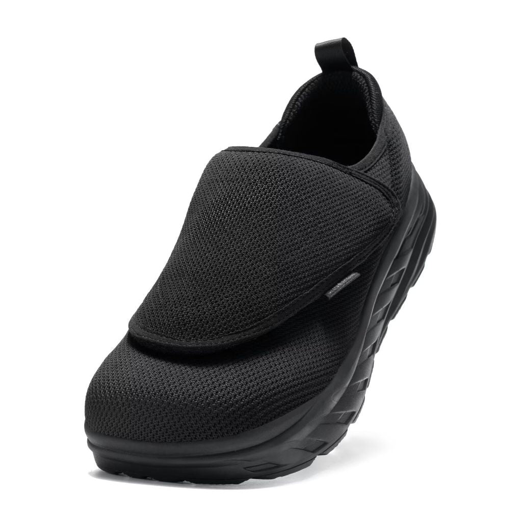 Men's Orthopedic Diabetic Extra Wide Walking Shoes: Comfort Arch Support Flat Feet Black Size 14