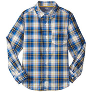 Carter's Boys Woven Buttonfront Long-Sleeve Shirt - Blue/Yellow Plaid, Size 4