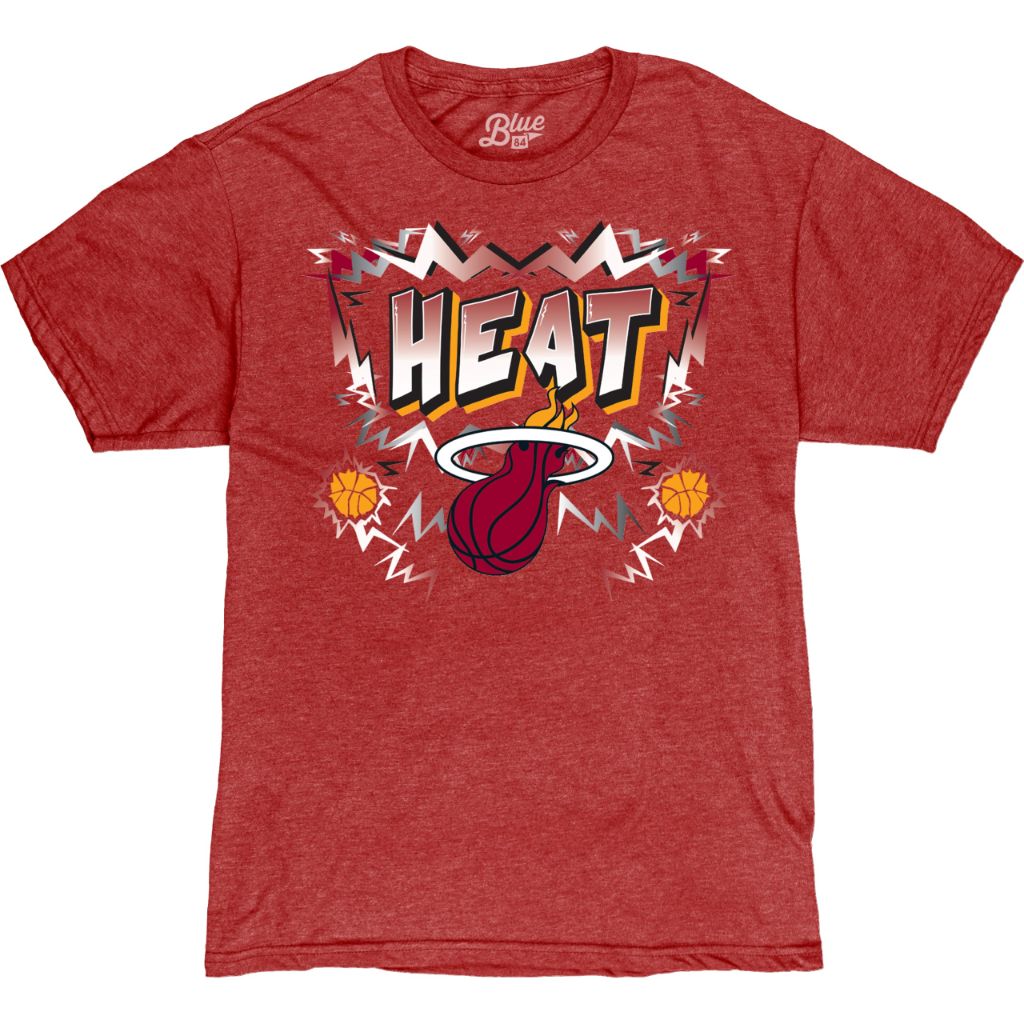 Miami Heat NBA Officially Licensed T-Shirt Heathered Team Color Basketball, XX-Large