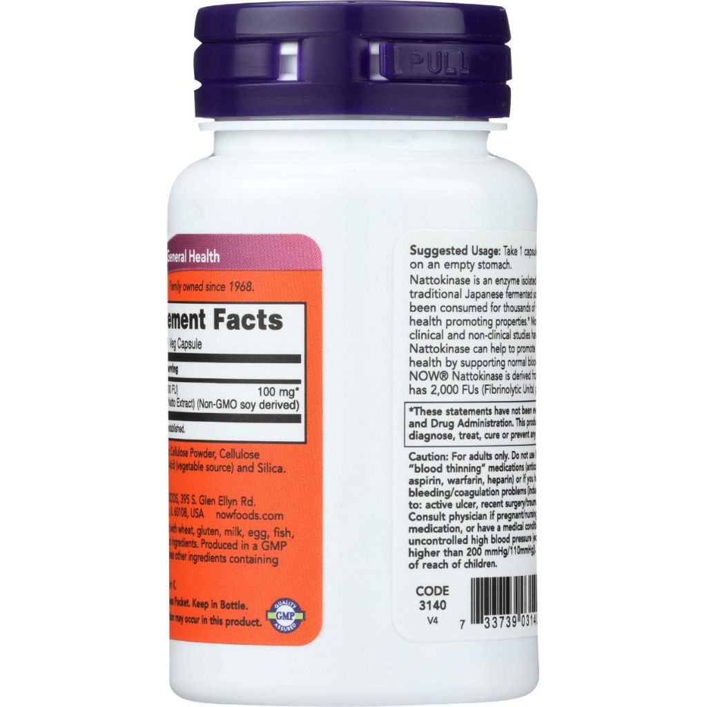 NOW Foods, Nattokinase 100mg, 60 Capsules