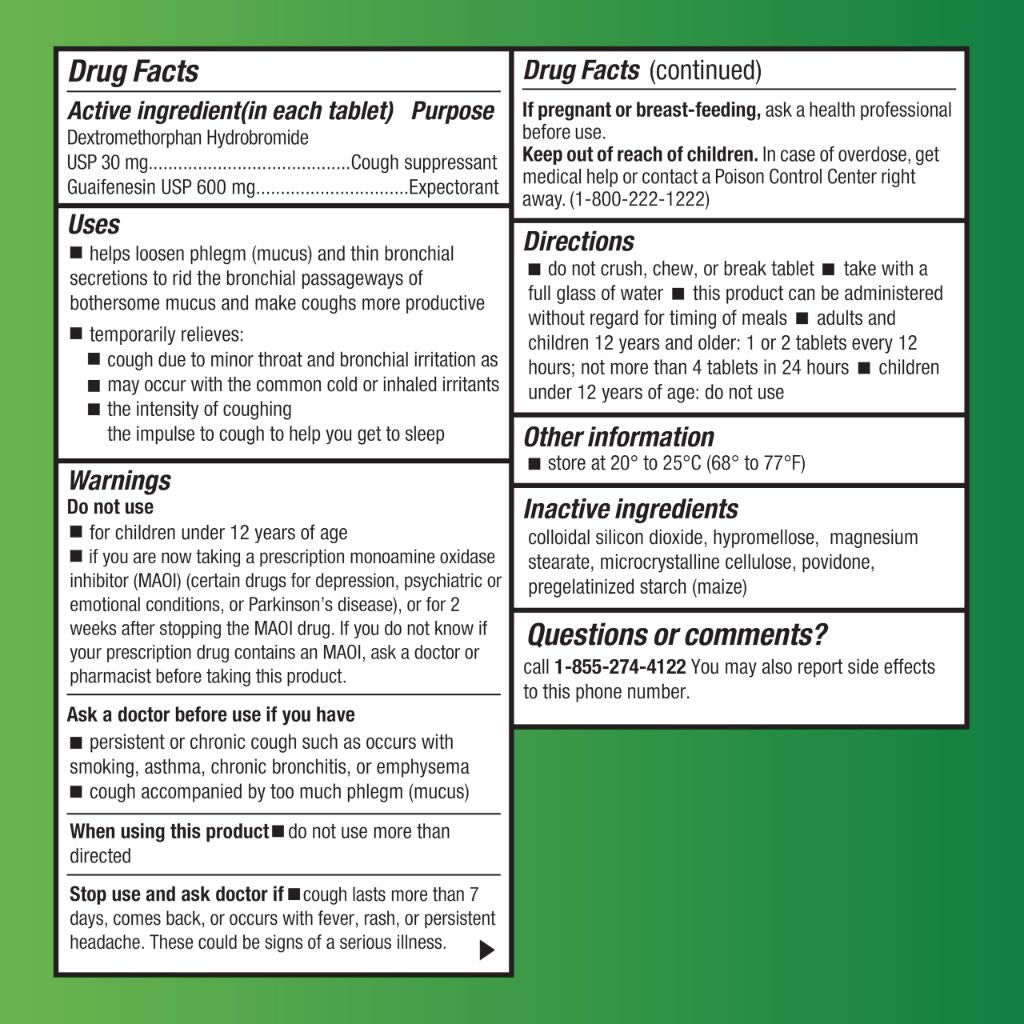 Amazon Basic Care Mucus Relief DM, 12 Hour Chest Congestion & Cough Relief, 600 mg/30 mg, 40 Count (Pack of 1) (Packaging may vary)