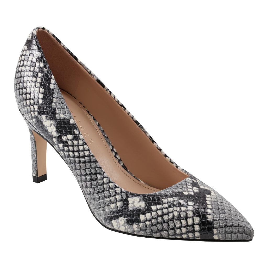 Marc Fisher LTD Women's Genni Pump, Light Natural Snake Leather Multi 112, 10