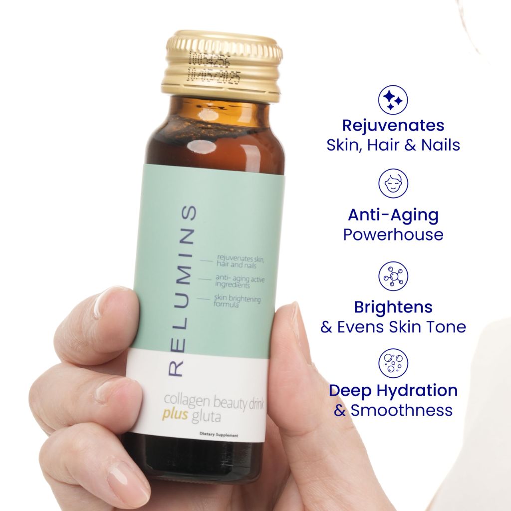 Relumins World's Most Advanced Collagen Drink - 10,000mg w/Glutathione & Antioxidants | - 10 Bottles