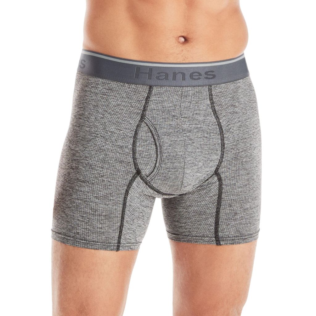 Hanes Mens Comfort Flex Fit Breathable Stretch Mesh 3 Pack Boxer Briefs, Blue/Grey/Indigo, 3X-Large US