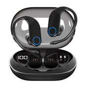 Hulaed Wireless Earbuds with Charging Case, Bluetooth 5.3 Headphones Digital Display - Black
