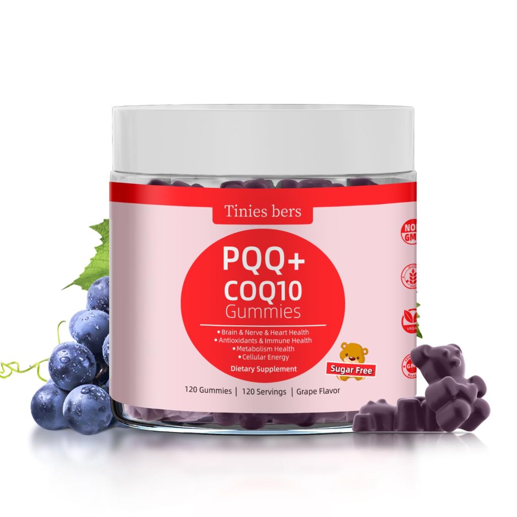 Tinies bers PQQ + CoQ10 Supplement, Grape, 120 Gummies