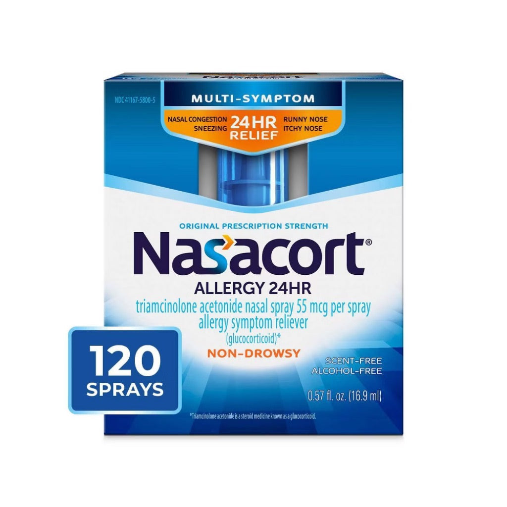 Nasacort Allergy Relief Medicine Spray - Triamcinolone Acetonide - 0.57 fl oz