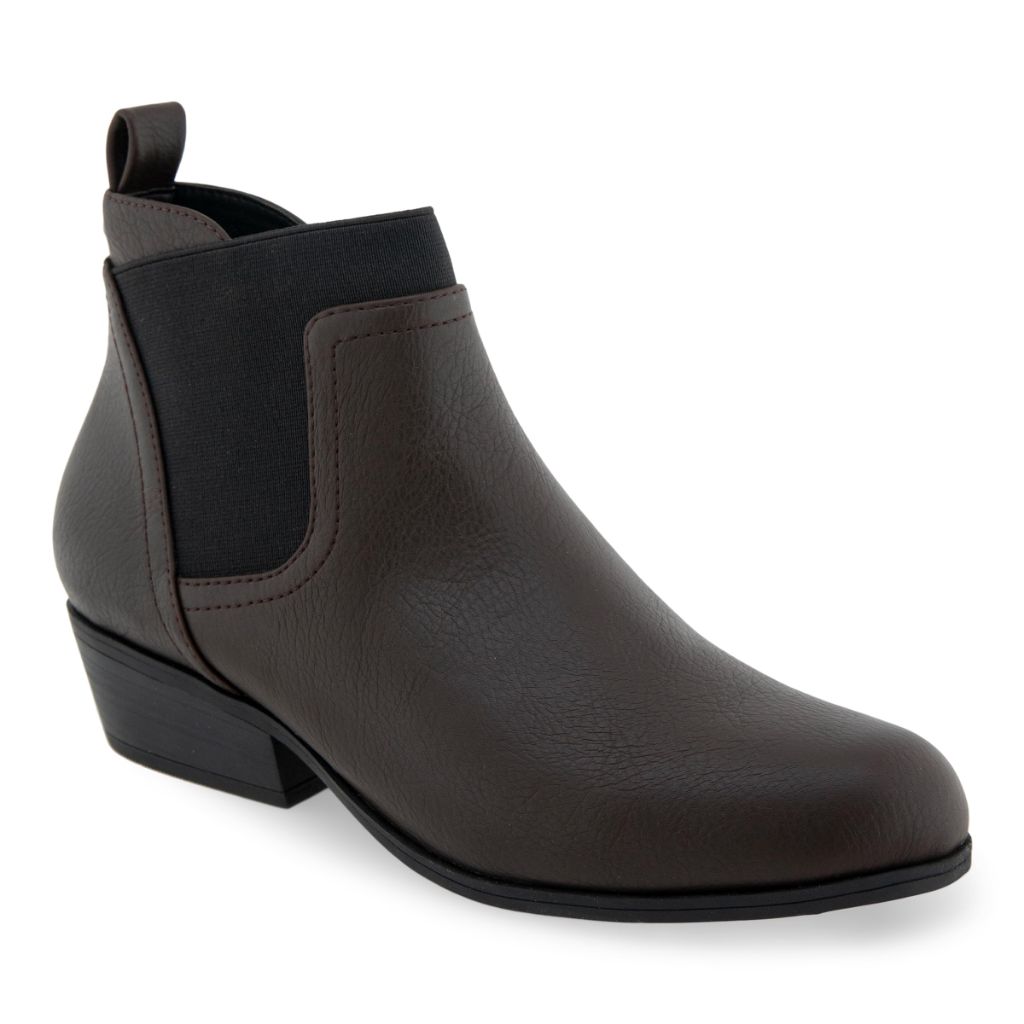 Aerosoles Women's CADDIE Ankle Bootie, JAVA GRAINY FAUX LEATHER, 6.5M