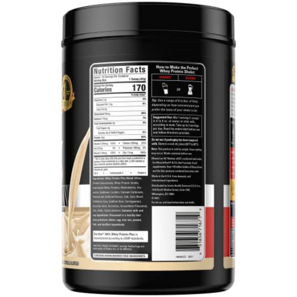 Six Star 100% Whey Protein Plus Recovery Powder - Vanilla Cream, 1.8lbs