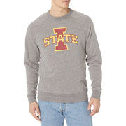 Blue 84 Men's Iowa State Cyclones Crewneck Sweatshirt Vintage Icon Grey, Small