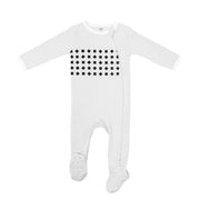 Nanit Breathing Wear Baby Pajamas – 100% Cotton, Double Zipper, Footed PJs with Mitten Cuffs - Pebble Grey