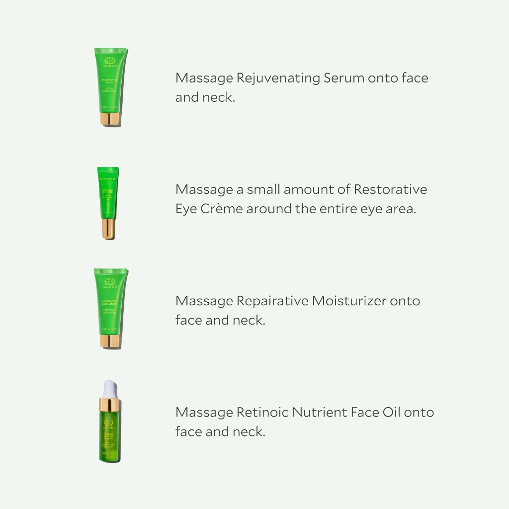 Tata Harper Daily Essentials Set, Travel Sized, 7-Step On-the-Go Skincare Routine