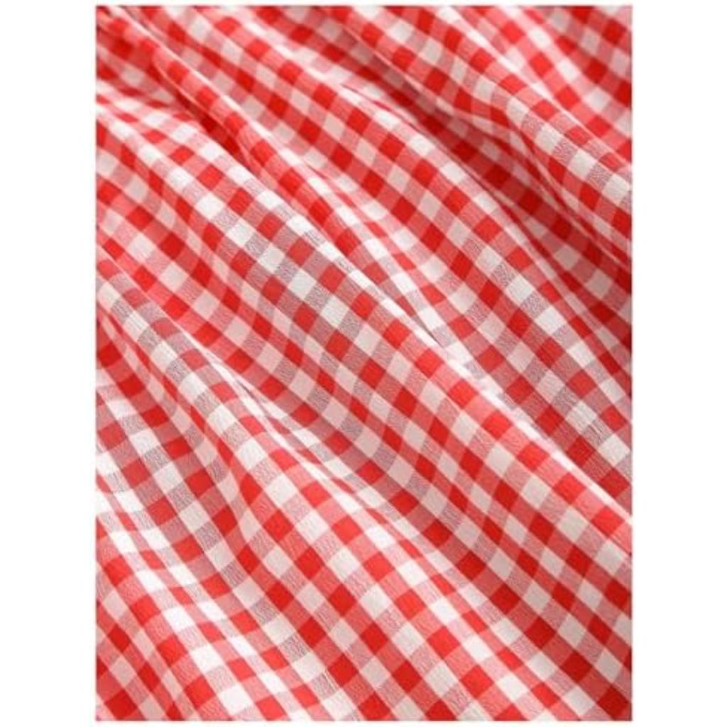 Women's Y2K Plaid Backless Halter Camisole Tops Bow V Neck Sleeveless Ruffle Babydoll Peplum Top Size-Small