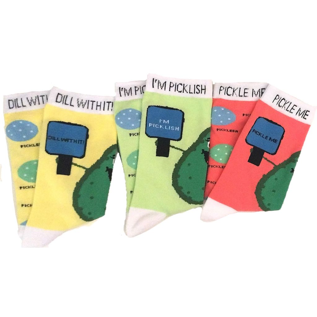 Mixin Itup Pickleball Socks (US, Alpha, Medium, Regular, Regular, Multi-Designs)