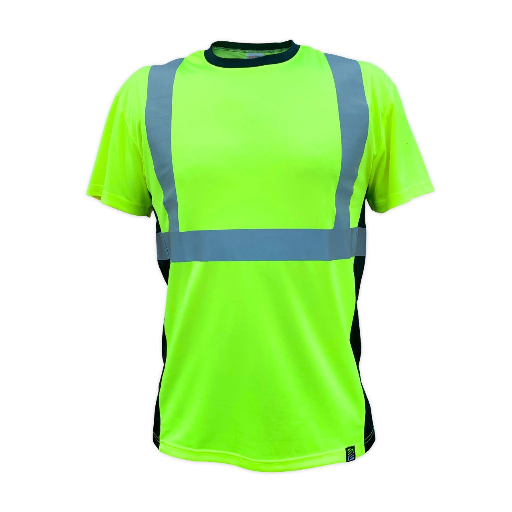 SafetyShirtz Men's SS360 Basic Class 2 - Type-R - UPF 40 - Reflective Safety Shirt, Yellow(Safety Green) - X-Large