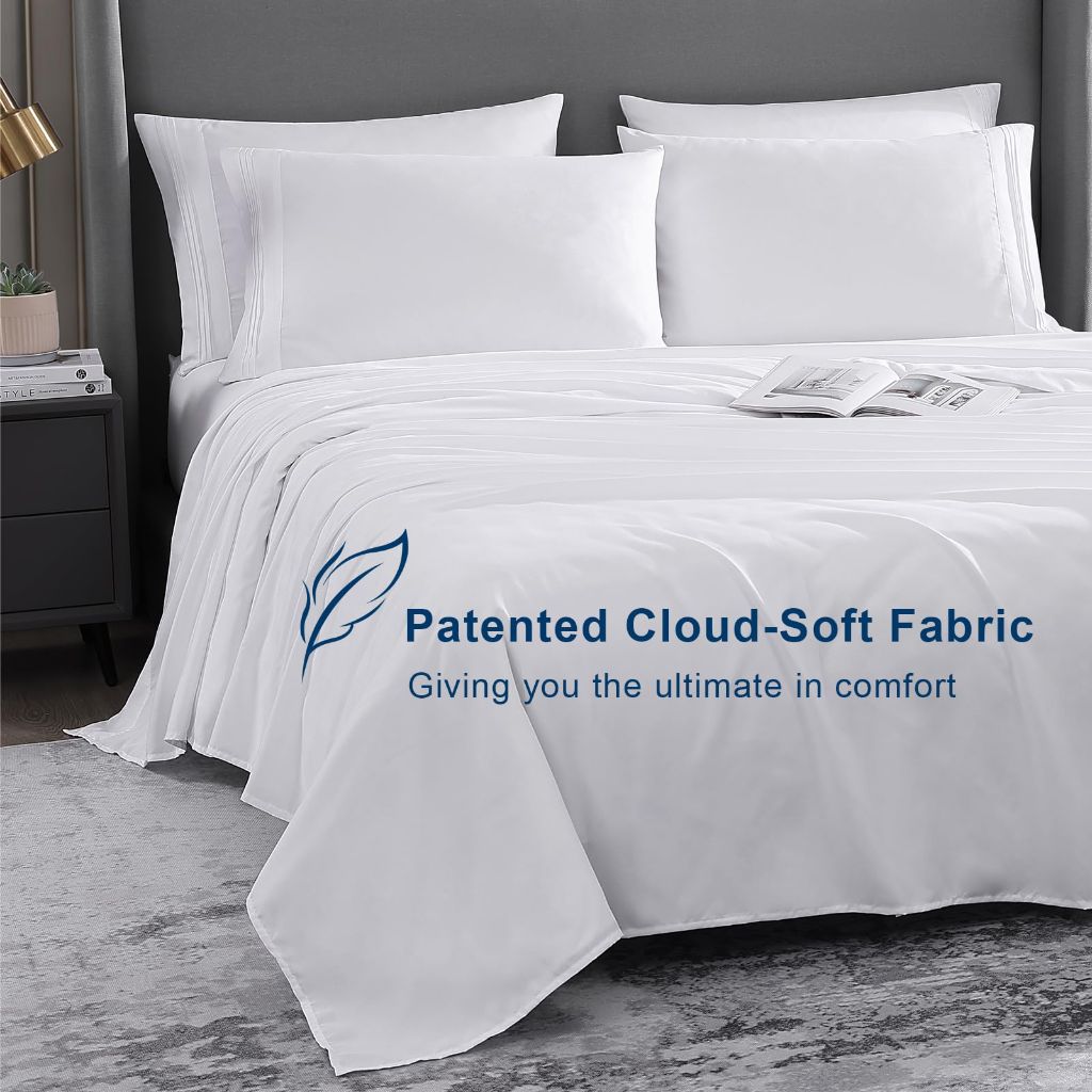 DAYIH Deep Pocket King Sheets - Cooling King Size Sheets Set 6 Pieces