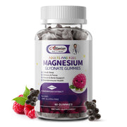 Magnesium Glycinate Gummies 400mg 60 Count Raspberry Flavor