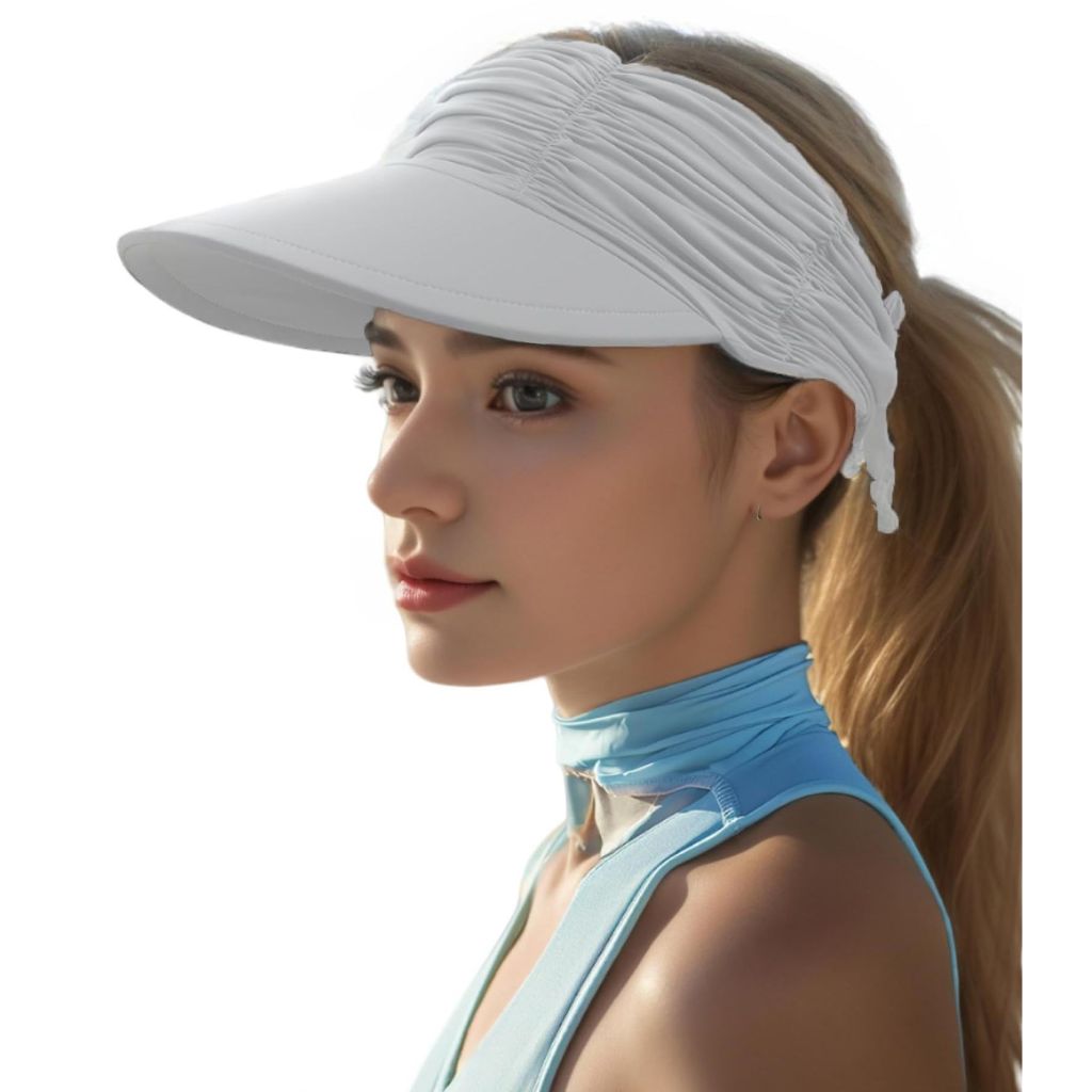 YAGOLD Women's Sun Visor Adjustable, White