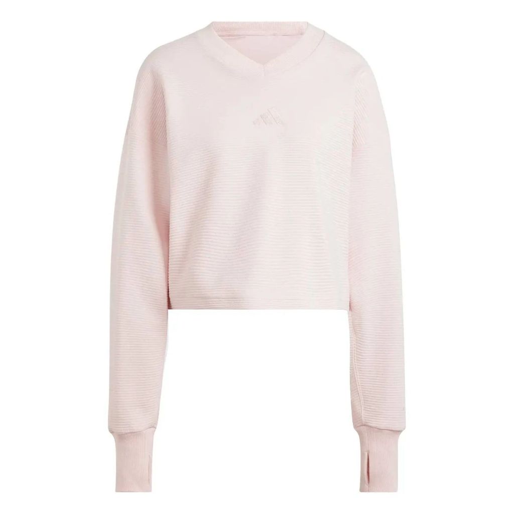 adidas Women's All SZN Luxe Sweatshirt - Sandy Pink, Large