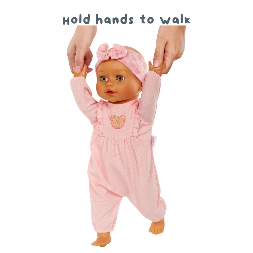 Baby Born Learn to Walk Baby Doll Olivia - Gray-Green Eyes: Realistic Features for Kids Ages 3+