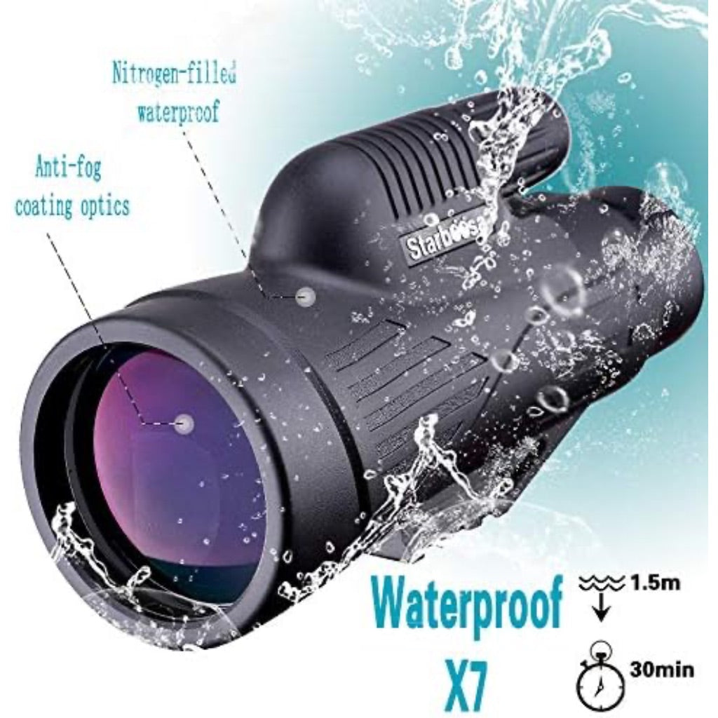 Starboosa 12x50 High Definition Monocular Telescope with Smartphone Holder