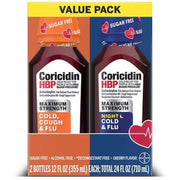 Coricidin HBP Cold & Flu Day & Night Sugar Free Liquid Cherry - 12.0 fl oz x 2 pack