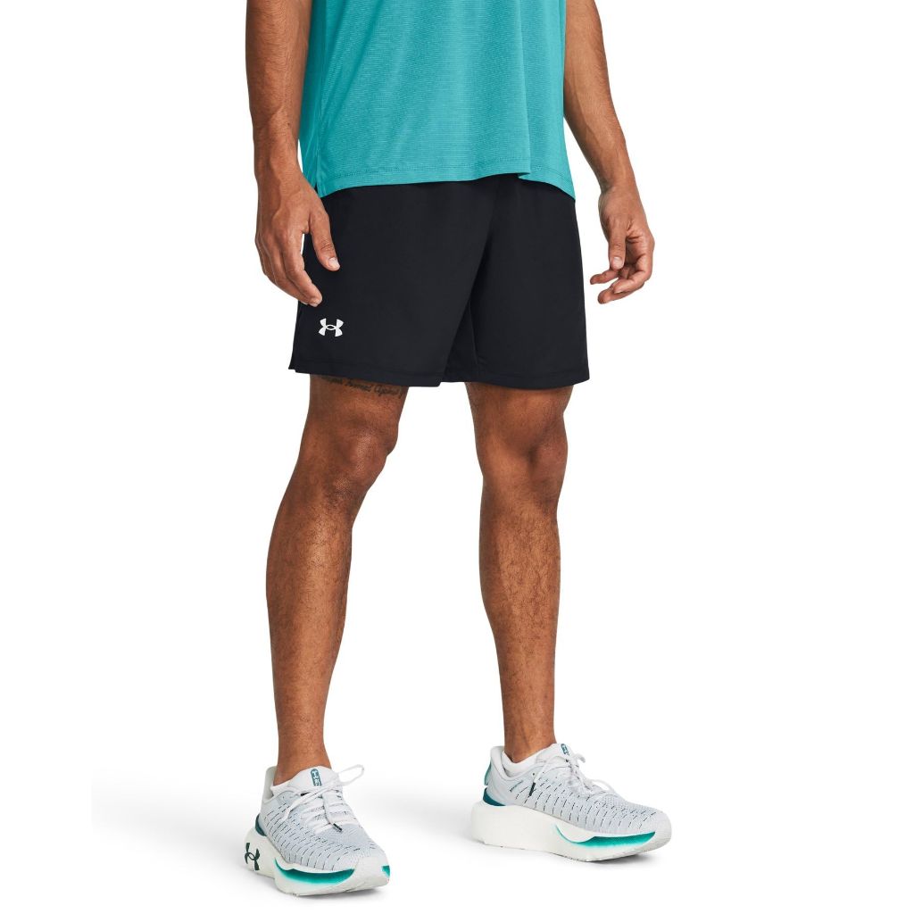 Under Armour Men's Launch Run 7 Inch Unlined Shorts, (001) Black/Black/Reflective, 3X-Large