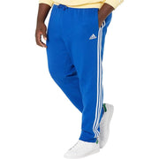 adidas Men's Big & Tall Essentials 3-Stripes Tapered Cuff Fleece Pants - Semi Lucid Blue, Size 4XL