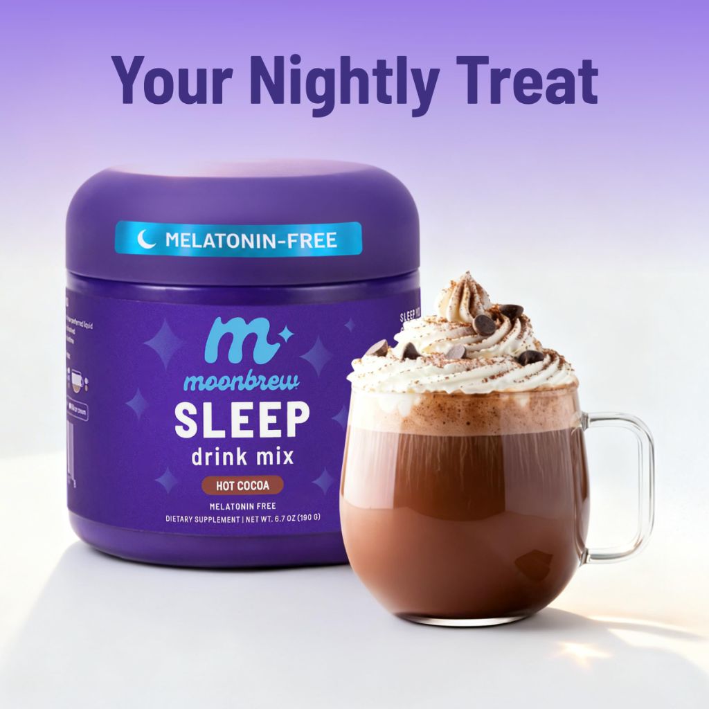 MoonBrew Magnesium Hot Cocoa Sleep Aid - 25 Servings
