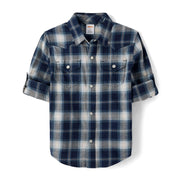 Gymboree, Toddler Long Sleeve Plaid Button Up ,Tidal Size 8