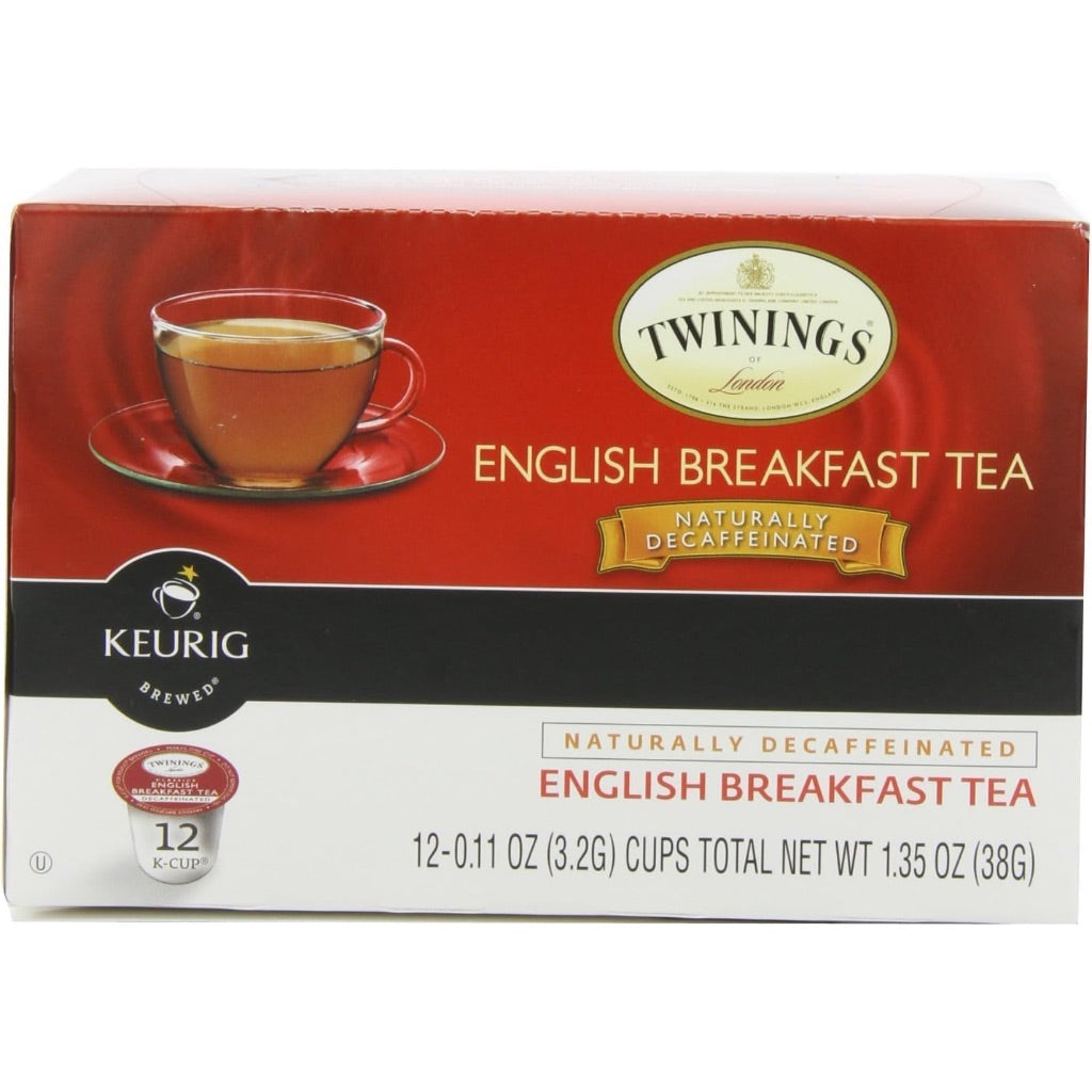 Twining English Breakfast Decaffeinated Black Tea, K-Cup, 12-Count