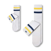 Dad + Kid Twinsies Cushion Crew Socks in White, Size Small (18 Mos - 3T) - Chocolate Chip Shot