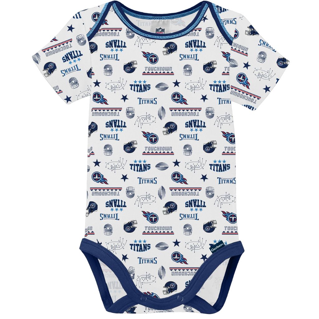 Gerber NFL Baby Boys 3 Pack Short Sleeve Bodysuit, Team Color, 3-6 Months US