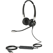 Jabra 2400 II USB Duo CC Wired Call Center Headset for Softphone with Noise Cancelling Microphone