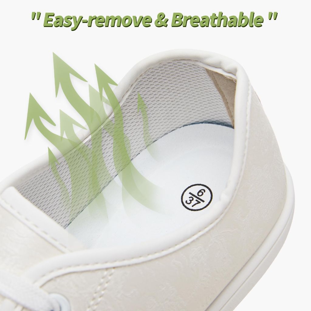 SZ 7, TUOPIN Women's White PU Leather Tennis Shoes