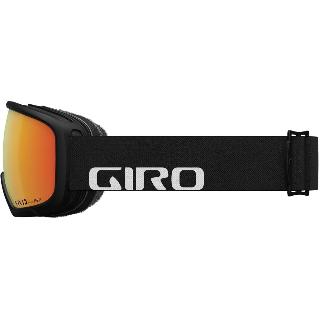 Giro Ringo Asian Fit Ski and Snowboard Goggles for Adults - Black WordMark, Vivid Ember Lens (7106060)