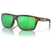 Fin-Nor Popper Sunglasses - Matte Tea Tort Frame/Green/Copper Mirror Lens