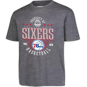 Ultra Game Boys' Super Soft Mad Props T-Shirt,Philadelphia 76ers,Heather Charcoal,10-12