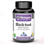 HERBOGANIC Cold Pressed Black/Seed Oil Softgels Capsules - 90 Count - Blended with Other Herbal Products-Supports Overall Health welness and Immunity (Black-Seed)