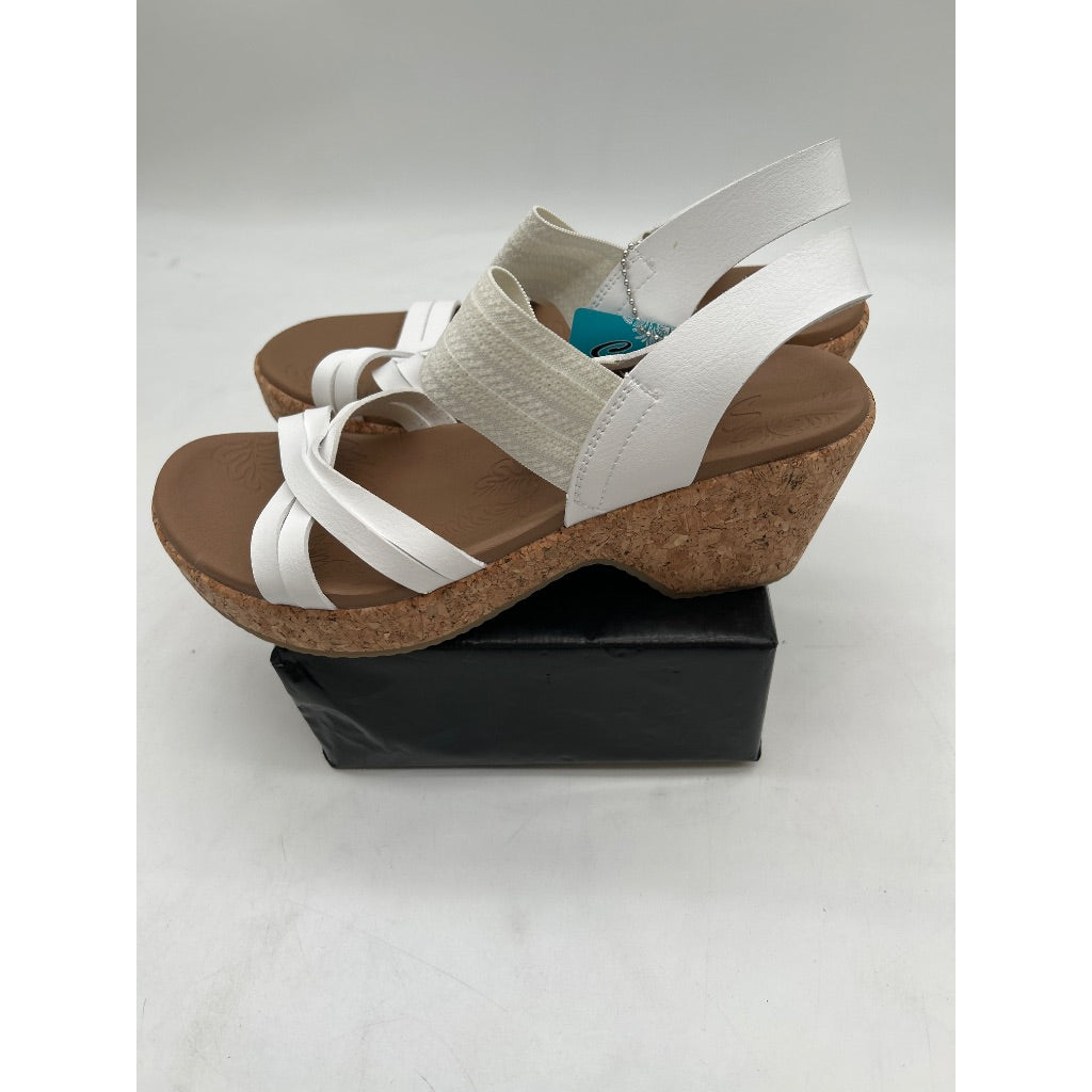 Skechers Women's Brystol Night Skies Wedge Sandals, White - Size 8.5