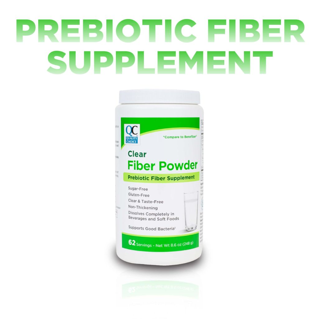 Quality Choice Clear Prebiotic Fiber Supplement Powder for Digestive Health - 62 Servings, 8.6 Ounces (248g)