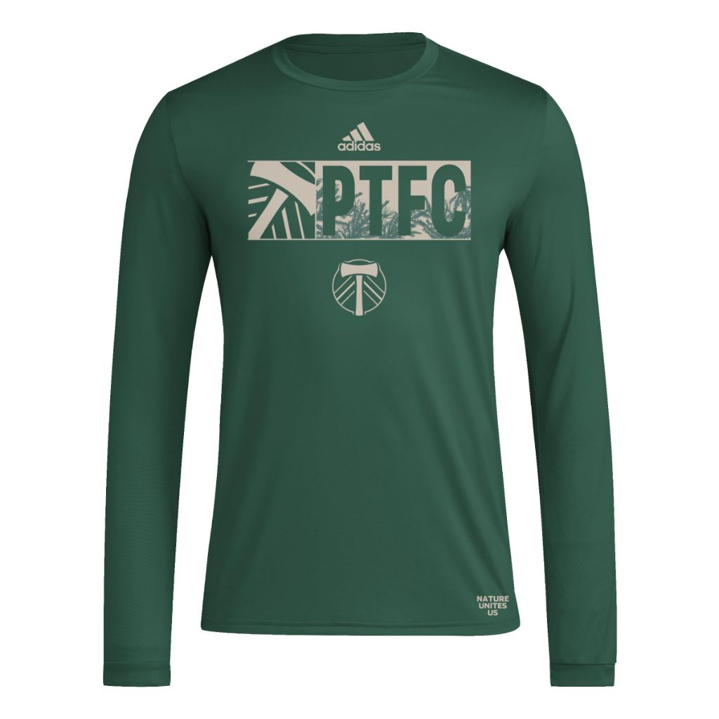 SZ S, Adidas Men's Portland Timbers Jersey Hook Long Sleeve Pre-game Jersey, Dark Green