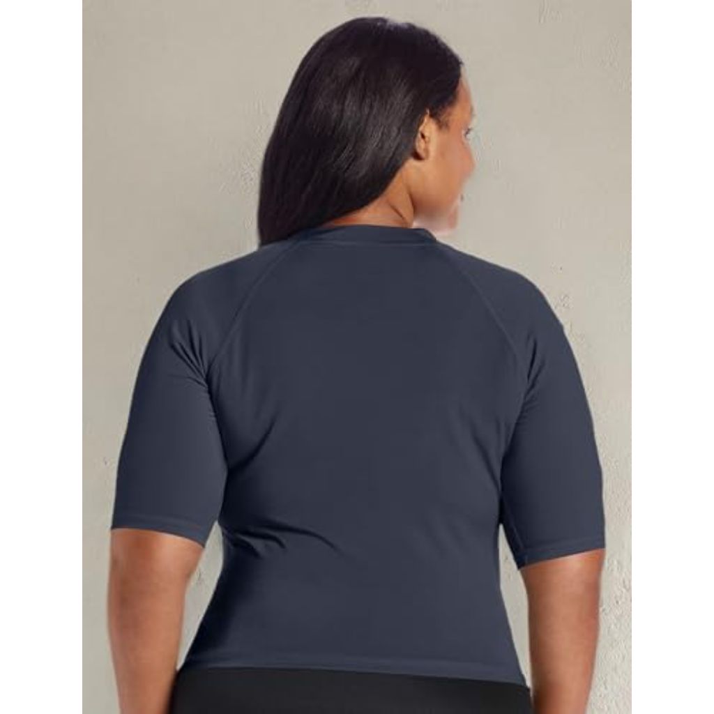Kanu Surf Women's UPF 50+ Active Rashguard & Workout Top - Slate Gray, Size 3XL