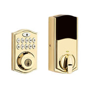 KwikSet 914 SmartCode Electric Deadbolt Lock with Zigbee 3.0 - Lifetime Polished Brass