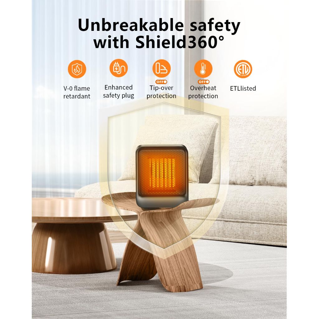 Lerat Electric Portable Mini Personal Space Heater