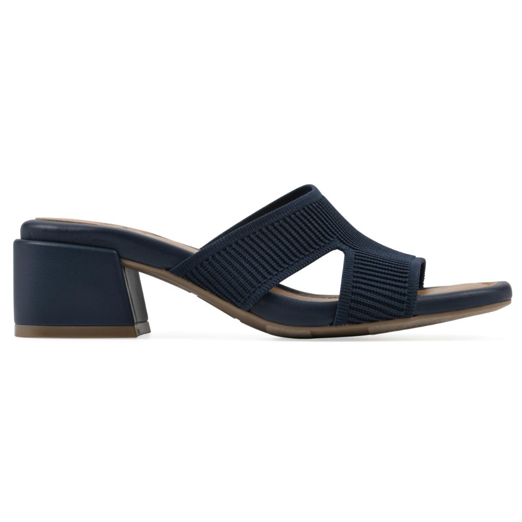 WHITE MOUNTAIN Women's Milled Knit Heel, Navy/Fabric, 7M