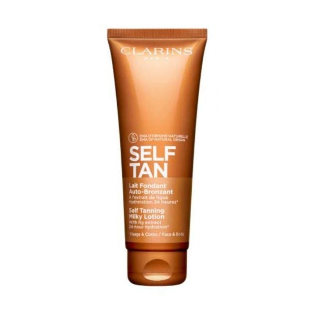 Clarins Self Tanning Milky Lotion - Face + Body Self Tanner 4.2 Oz