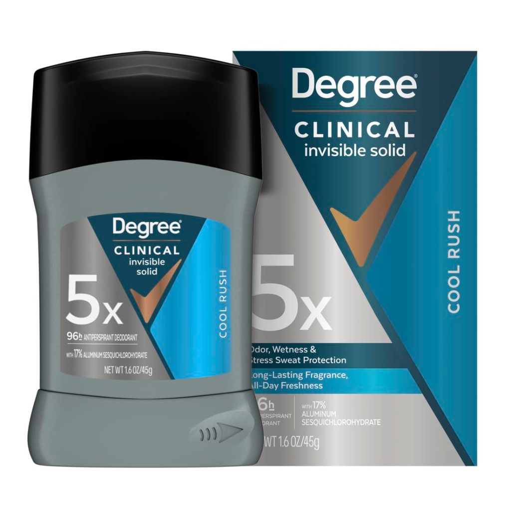 Degree Clinical Strength Antiperspirant Deodorant Cool Rush Invisible Solid - 1.6 OZ