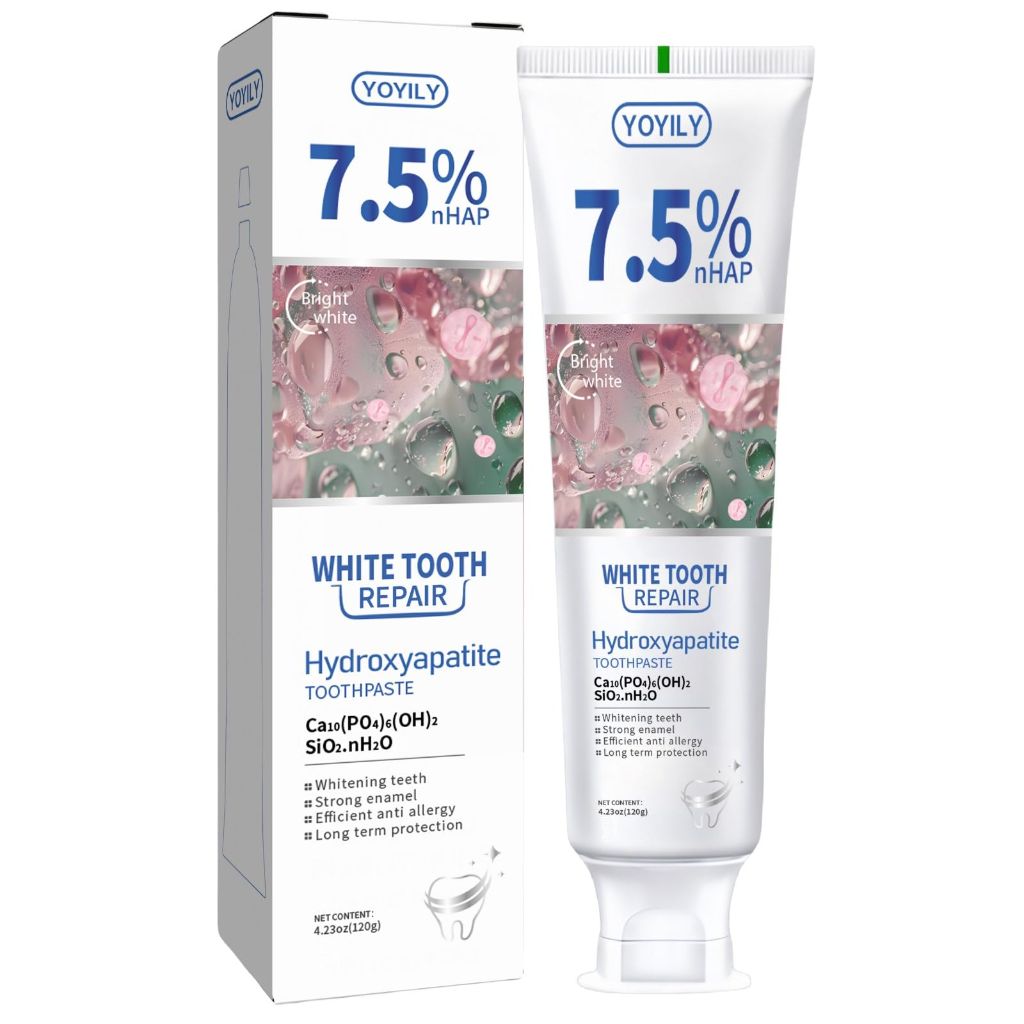 YOYILY - 7.5% Hydroxyapatite Toothpaste for Enamel Protection and Tooth Strengthening | Mint, 4.23 oz